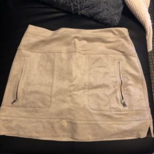 BCBG Faux suede skirt